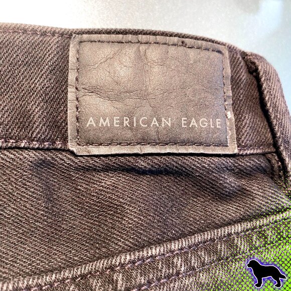 American Eagle Outfitters Black Distressed Jeans Denim Size 2 Mid Rise - Picture 6 of 7